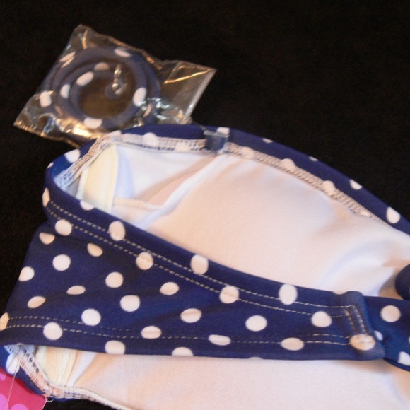 Polka Dot Bandeau Swim Top - Picture 2 of 5